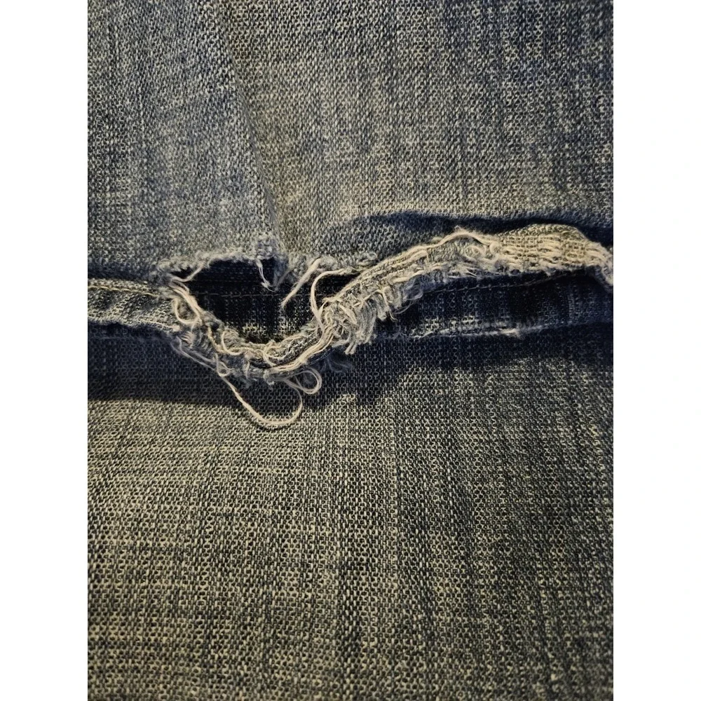 Parasuco Jeans Denim Size 34x34 Distressed Y2K Mens Holes‎ Medium Wash Destroyed